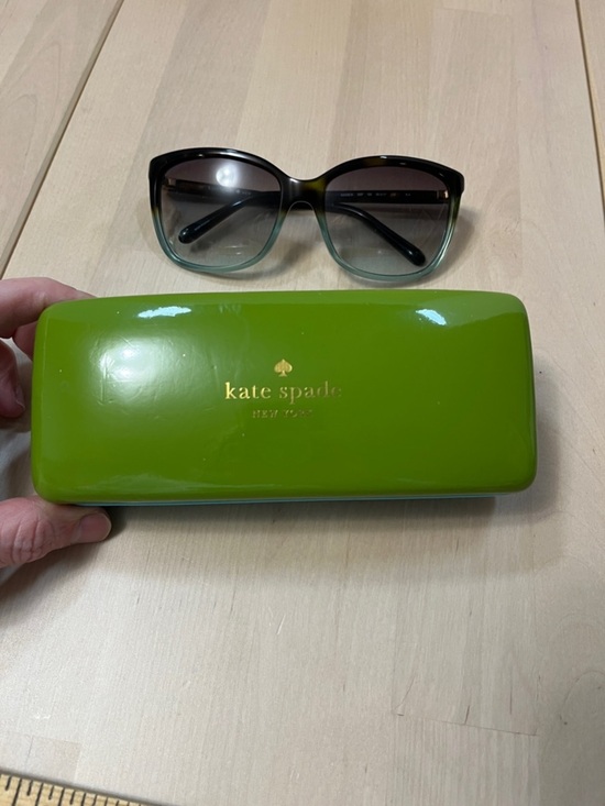 Kate Spade Kasie Brown Tortoise Shell & Aqua Sunglasses - Women’s Small w/ Case